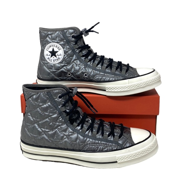 Converse Chuck 70 Quilted High Sneakers Women Size Synthetic Gray Shoes A08719C - Picture 6 of 8